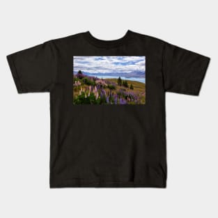 The Hills Are Alive with the Colours of Lupins Kids T-Shirt